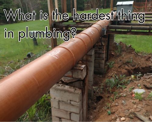 Exposed pipes in an unfinished wall.