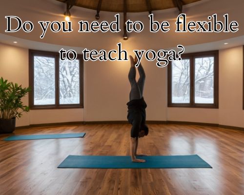 a flexible yoga teacher