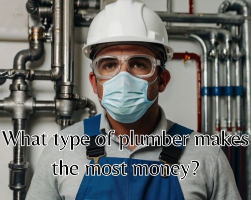 a plumber in complete PPE on duty