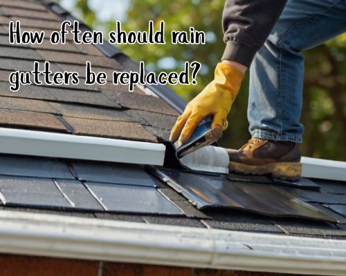 a newly replace roof guttering