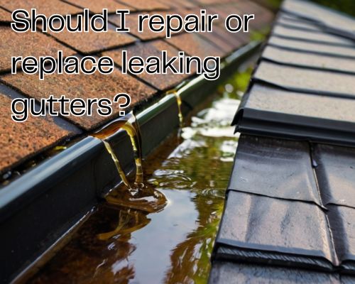 a roof gutter in need of repair