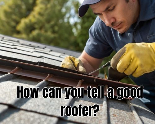 a good roofer working well