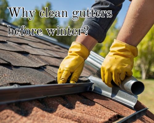 gutter cleaning before winter season